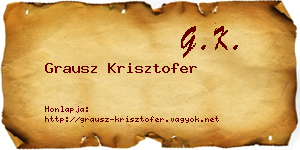 Grausz Krisztofer névjegykártya