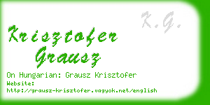 krisztofer grausz business card